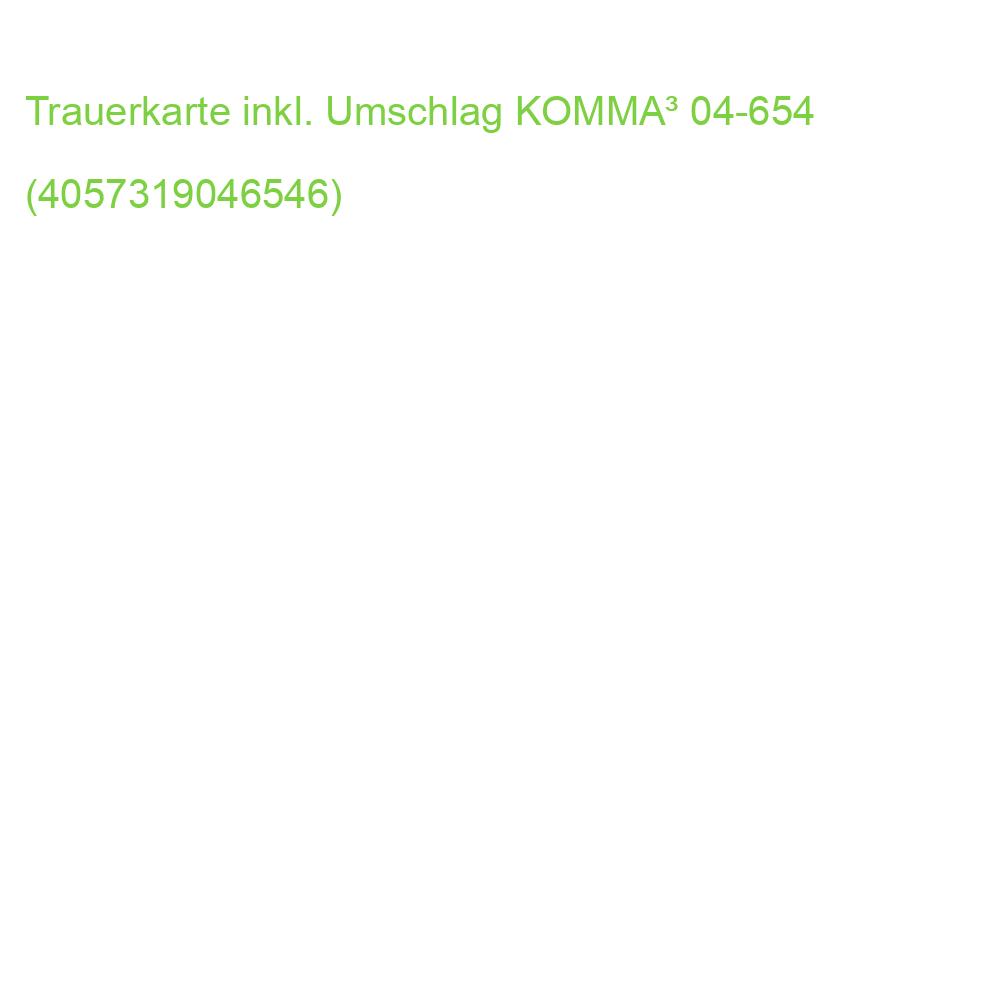 Trauerkarte inkl. Umschlag KOMMA³ 04-654 (4057319046546)