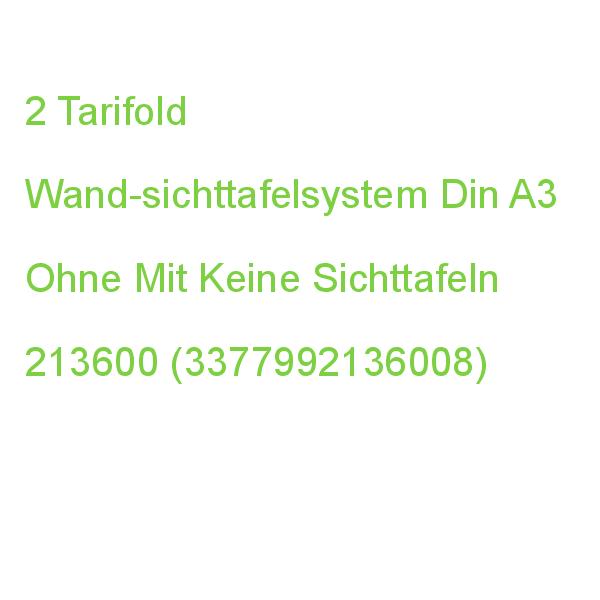 2 Tarifold Wand-sichttafelsysteme 213600 Din A3 Ohne Sichttafeln (3377992136008)