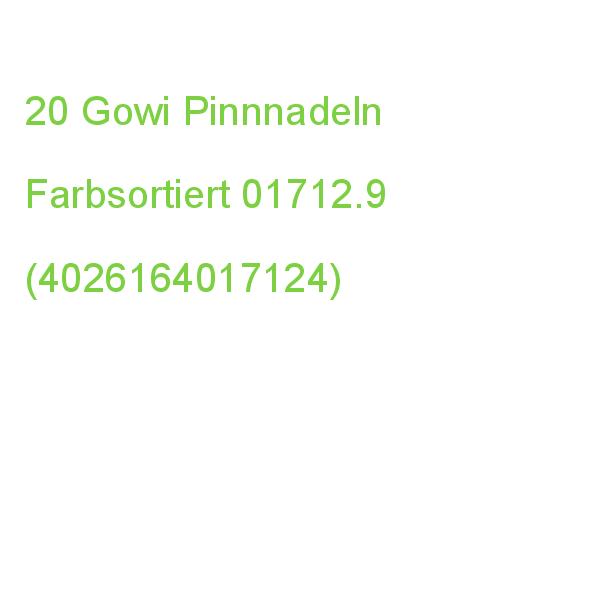 20 Gowi Pinnnadeln Farbsortiert 01712.9 (4026164017124)