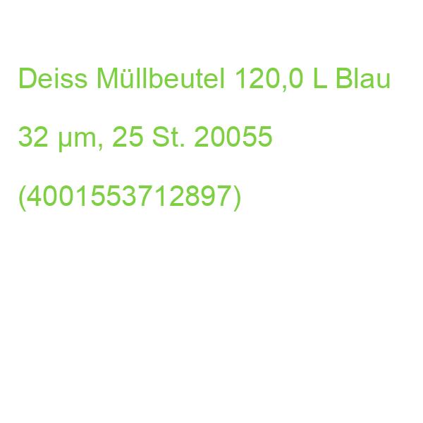 Deiss Müllbeutel 120,0 L Blau 32 µm, 25 St. 20055 (4001553712897)