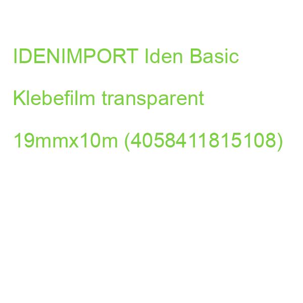 IDENIMPORT Iden Basic Klebefilm transparent 19mmx10m (4058411815108)