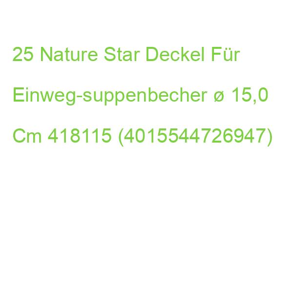 25 Nature Star Deckel Für Einweg-suppenbecher  15,0 Cm 418115 (4015544726947)