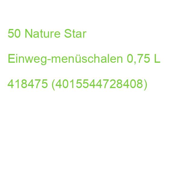 50 Nature Star Einweg-menüschalen 0,75 L 418475 (4015544728408)