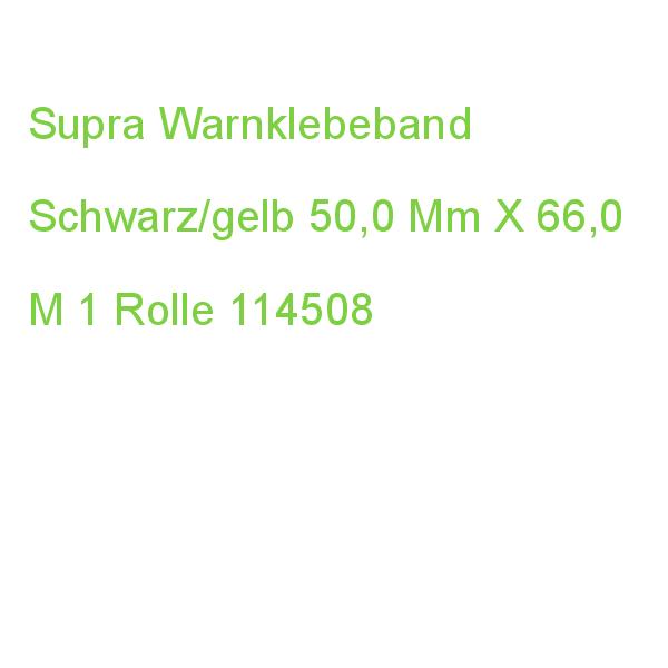 Supra Warnklebeband Schwarz/gelb 50,0 Mm X 66,0 M 1 Rolle 114508