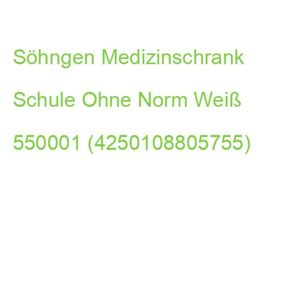 Söhngen Medizinschrank Schule Ohne Norm Weiß 0550001 (4250108805755)