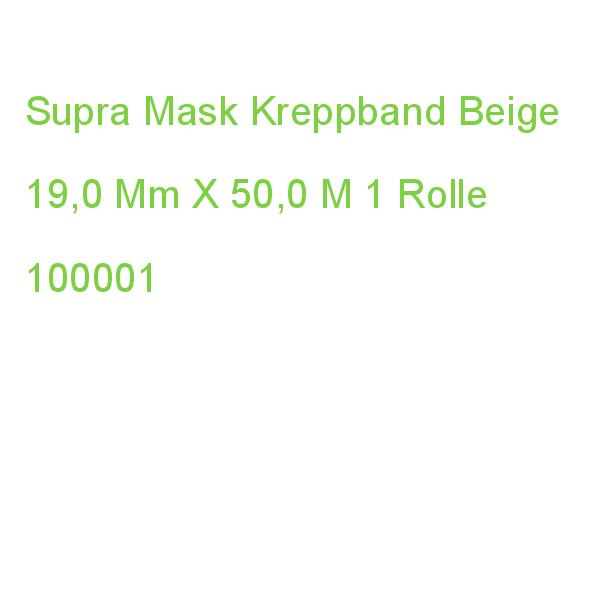 Supra Mask Kreppband Beige 19,0 Mm X 50,0 M 1 Rolle 100001