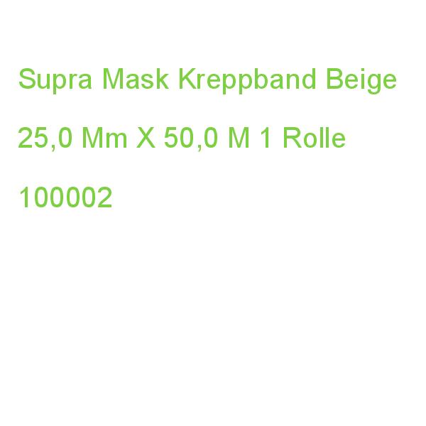 Supra Mask Kreppband Beige 25,0 Mm X 50,0 M 1 Rolle 100002