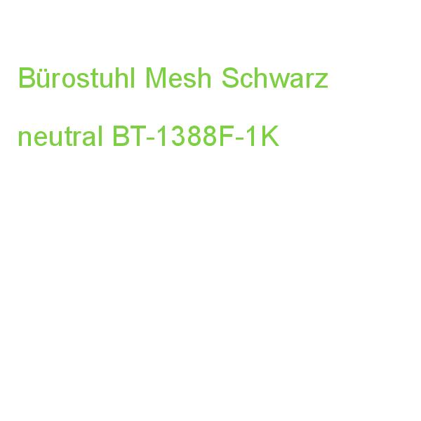 Bürostuhl Mesh, Bt-1388f-1k Stoff Schwarz, Gestell Chrom neutral