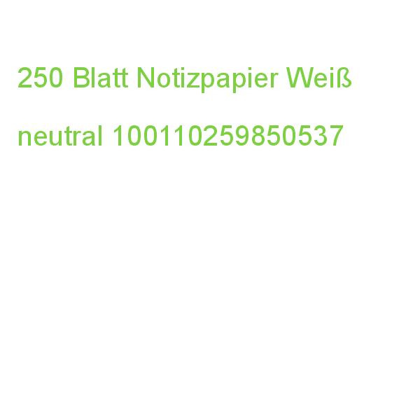 Notizpapier Weiß Din A6, Ca. 250 Blatt, 1 Pack neutral 100110259850537
