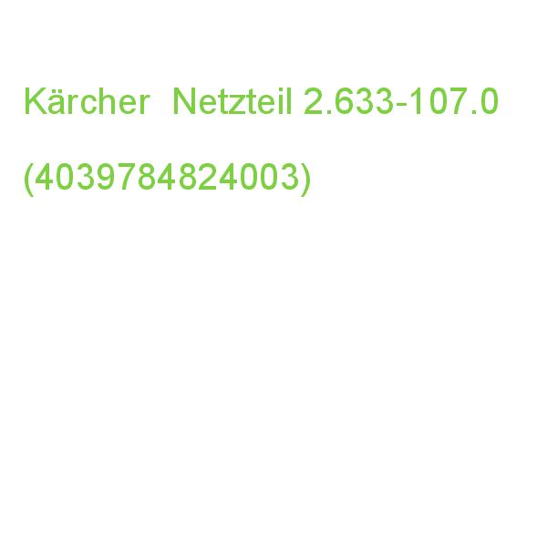 Kärcher Netzteil Schwarz, 3,3 Watt 2.633-107.0 (4039784824003)