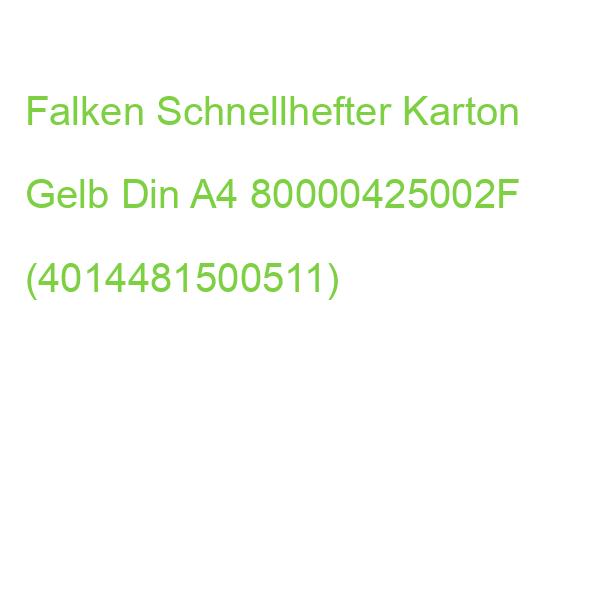Falken Schnellhefter Karton Gelb Din A4 80000425002F (4014481500511)