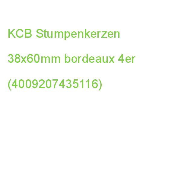 KCB Stumpenkerzen bordeaux 40x60mm 4 Stück (4009207435116)