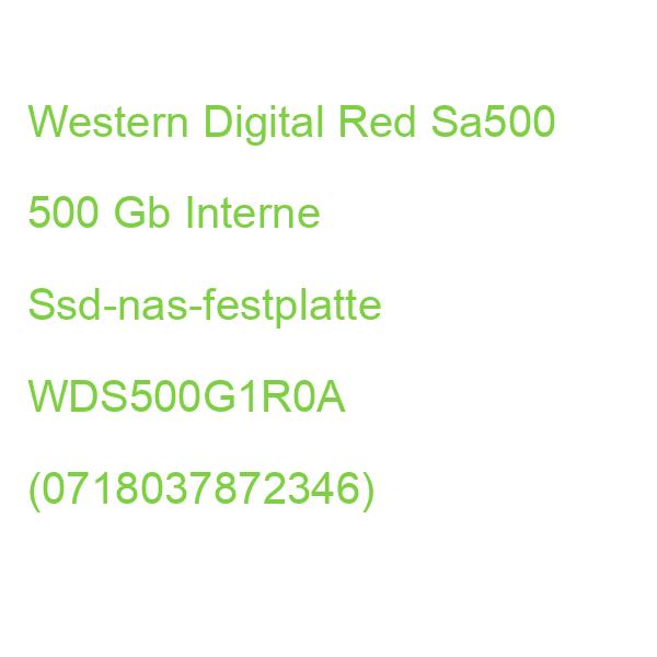 Western Digital Red Sa500 500 Gb Interne Ssd-nas-festplatte WDS500G1R0A (0718037872346)