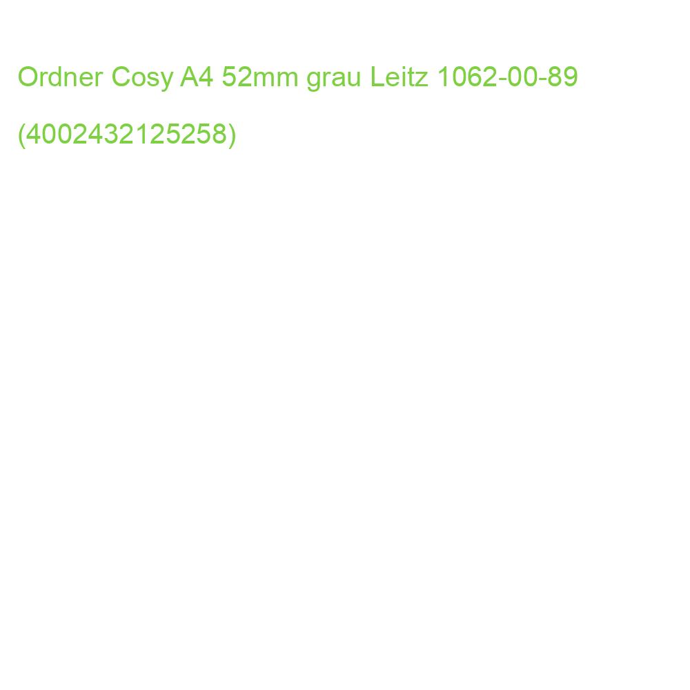 1062 Qualitäts-Ordner Cosy Soft-Touch A4, schmal grau matt Leitz 1062-00-89 (4002432125258)