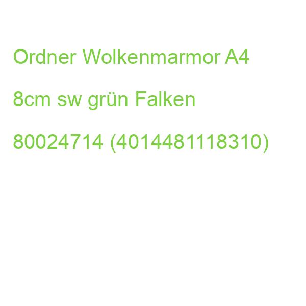 Recycling-Wolkenmarmor-Ordner A4, grüner Rücken 80mm Falken 80024714 (4014481118310)