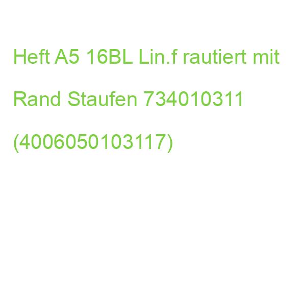 Heft PREMIUM LIN f A5, 16 Blatt 90 g qm rautiert mit Rand Staufen 734010311 (4006050103117)