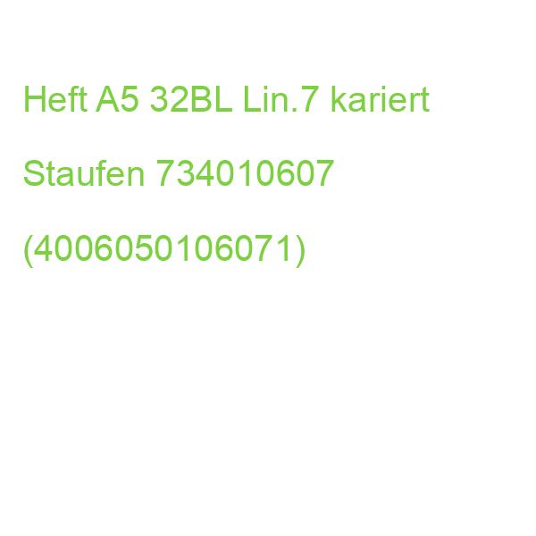 Heft PREMIUM LIN 7 A5, 32 Blatt 90 g qm kariert Staufen 734010607 (4006050106071)