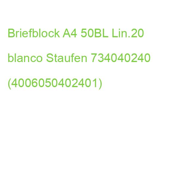 Briefblock PREMIUM LIN 20 A4, 90 g qm 50 Blatt blanko Staufen 734040240 (4006050402401)