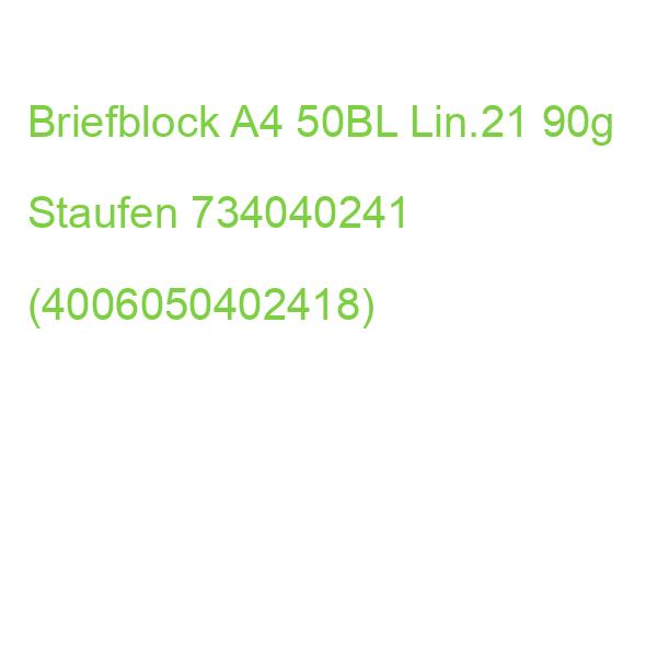 Briefblock PREMIUM LIN 21 A4, 90 g qm 50 Blatt liniert Staufen 734040241 (4006050402418)