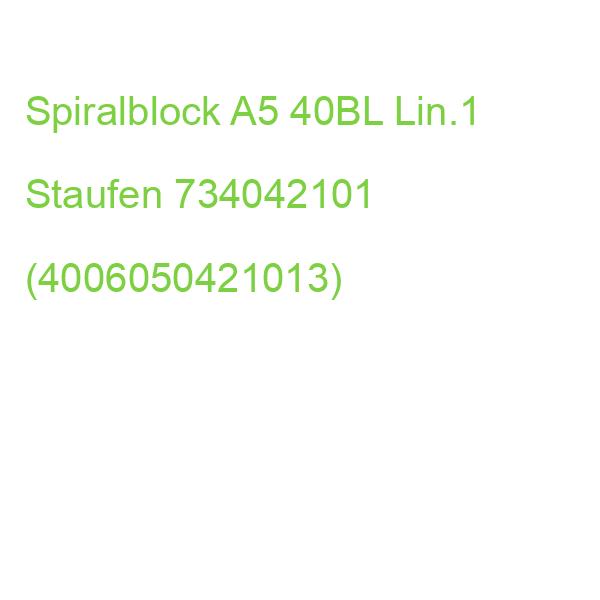 Spiralblock PREMIUM LIN 1 A5, 40 Blatt liniert Staufen 734042101 (4006050421013)