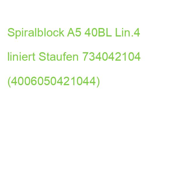 Spiralblock PREMIUM LIN 4 A5, 40 Blatt liniert Staufen 734042104 (4006050421044)