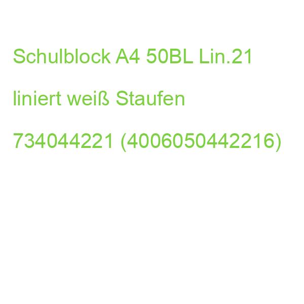 Schulblock PREMIUM LIN 21 A4, 50 Blatt 90 g qm liniert Staufen 734044221 (4006050442216)