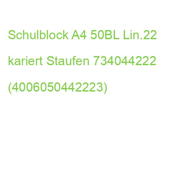 Schulblock PREMIUM LIN 22 A4, 50 Blatt 90 g qm kariert Staufen 734044222 (4006050442223)