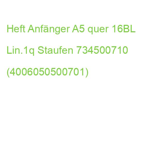 Schreiblernheft PREMIUM LIN 1q A5 quer 90 g qm 16 Blatt Staufen 734500710 (4006050500701)