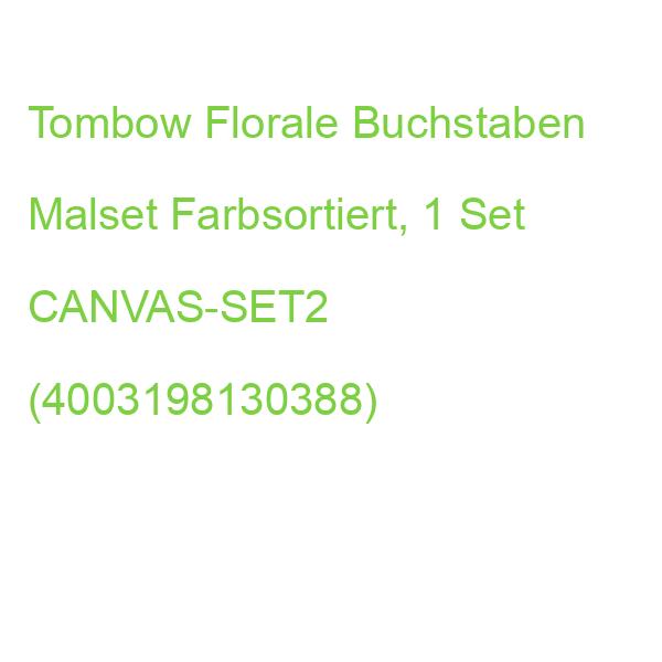 Tombow Florale Buchstaben Malset Farbsortiert, 1 Set CANVAS-SET2 (4003198130388)