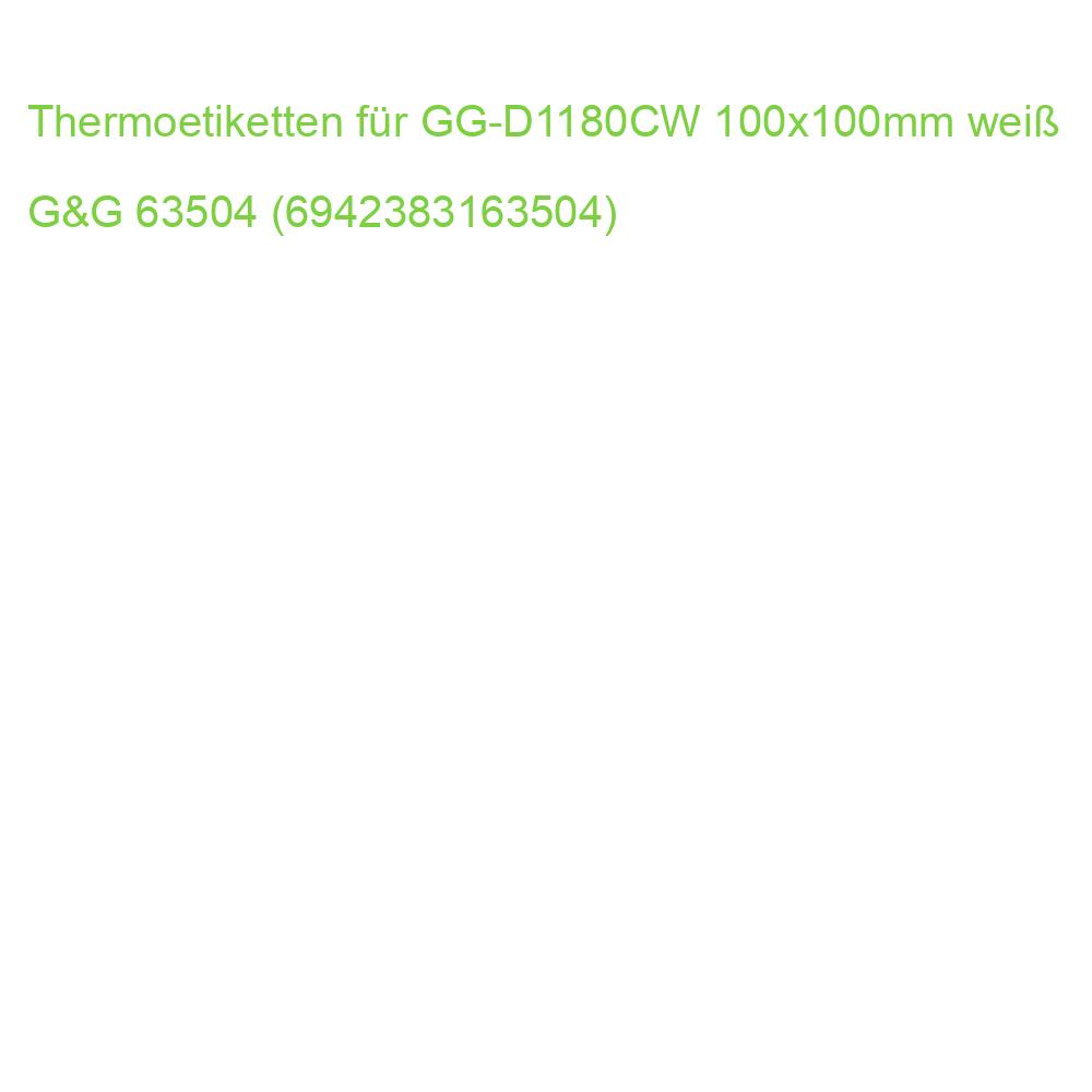 Thermoetiketten für GG-D1180CW 100x100mm weiß G&G 63504 (6942383163504)