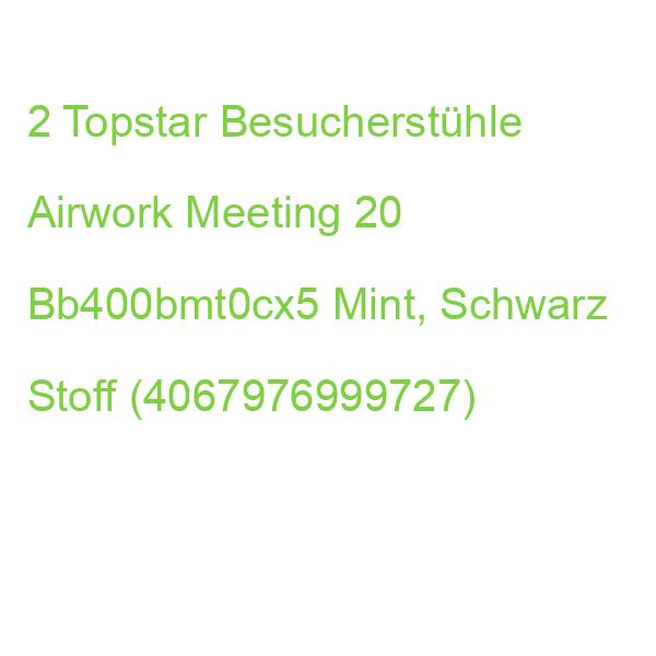 2 Topstar Besucherstühle Airwork Meeting 20 Bb400bmt0cx5 Mint, Schwarz Stoff (4067976999727)