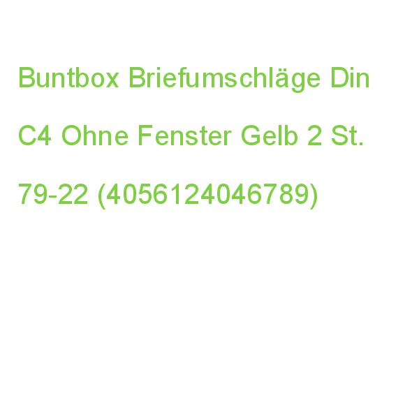 Buntbox Briefumschläge Din C4 Ohne Fenster Gelb Steckverschluss 2 St. 79-22 (4056124046789)