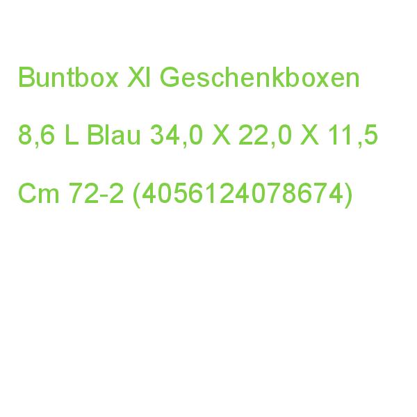 Buntbox Xl Geschenkboxen 8,6 L Blau 34,0 X 22,0 X 11,5 Cm 72-2 (4056124078674)