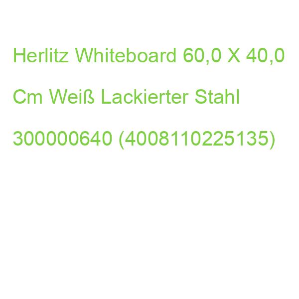 Herlitz Whiteboard 60,0 X 40,0 Cm Weiß Lackierter Stahl 300000640 (4008110225135)