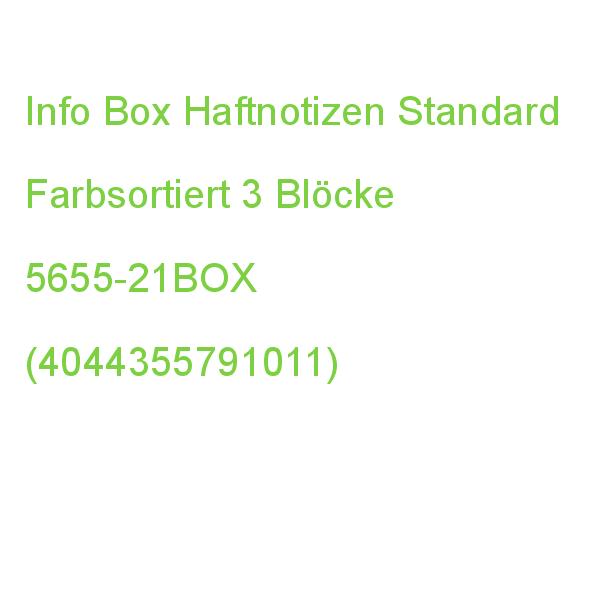 Info Box Haftnotizen Farbsortiert, 3 Blöcke 5655-21BOX (4044355791011)