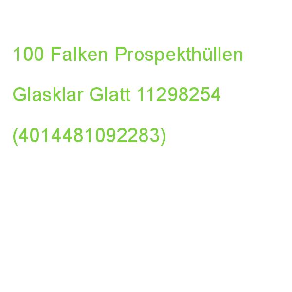 100 Falken Prospekthüllen Din A4 Glasklar Glatt 0,05 Mm 11298254 (4014481092283)