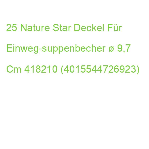 25 Nature Star Deckel Für Einweg-suppenbecher  9,7 Cm 418210 (4015544726923)