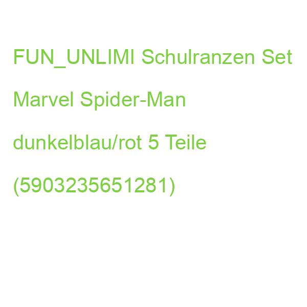 FUN_UNLIMI Schulranzen Set Marvel Spider-Man dunkelblau/rot 5 Teile (5903235651281)