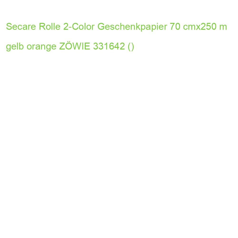 Secare Rolle 2-Color Geschenkpapier 70 cmx250 m gelb orange ZÖWIE 331642 ()