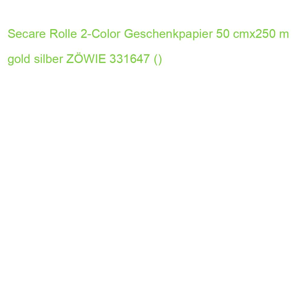 Secare Rolle 2-Color Geschenkpapier 50 cmx250 m gold silber ZÖWIE 331647 ()