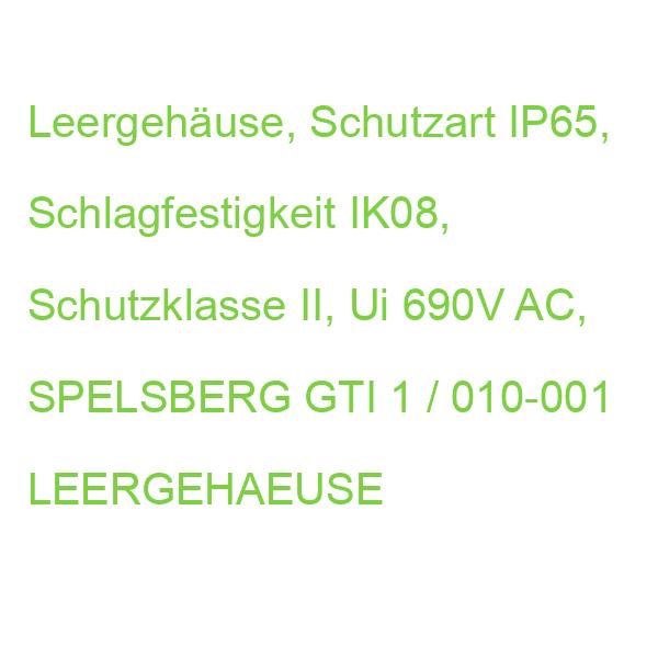 GTI 1 / 010001 LEERGEHAEUSE TRANSP SPELSBERG 010-001 TRANSPARENT 01000101 (4013902050253)