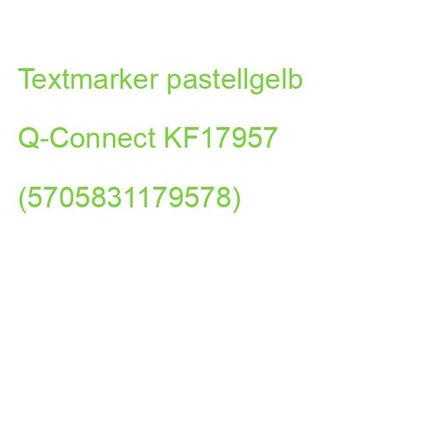 Textmarker ca. 2 5 mm pastell gelb Q-CONNECT KF17957 (5705831179578)