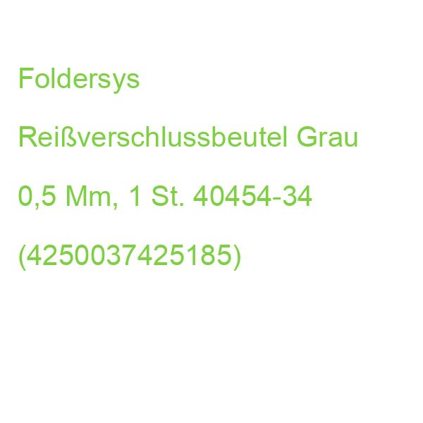 Foldersys Reißverschlussbeutel Grau 0,5 Mm, 1 St. 40454-34 (4250037425185)