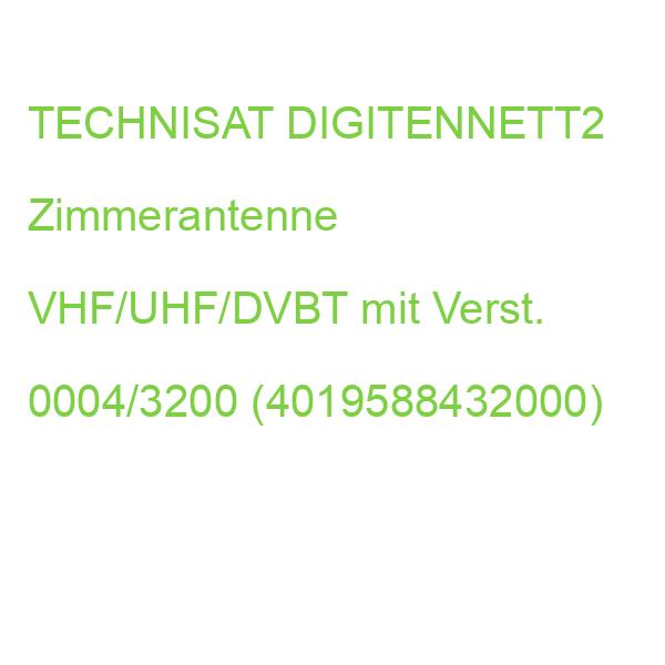 Digitenne TT2 Zimmerantenne LTE Filter TECHNISAT DIGITENNETT2 VHF/UHF/DVBT mit Verst. 0004/3200 (4019588432000)