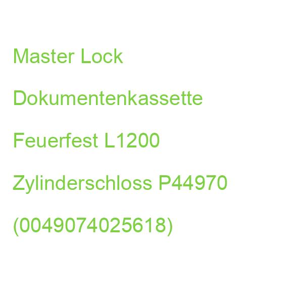 Master Lock Dokumentenkassette Feuerfest L1200 Zylinderschloss P44970 (0049074025618)