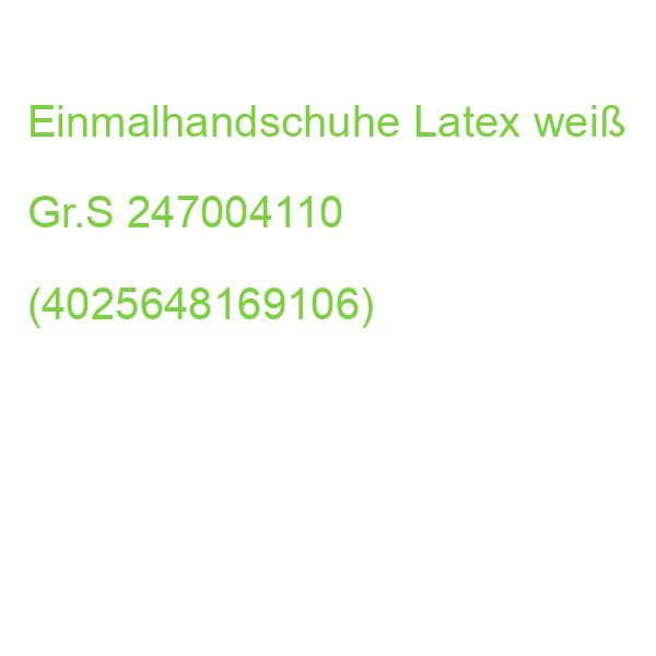 Einmalhandschuhe Größe S 100 Stück Latex weiß HASK 248004010 (4260637921246)