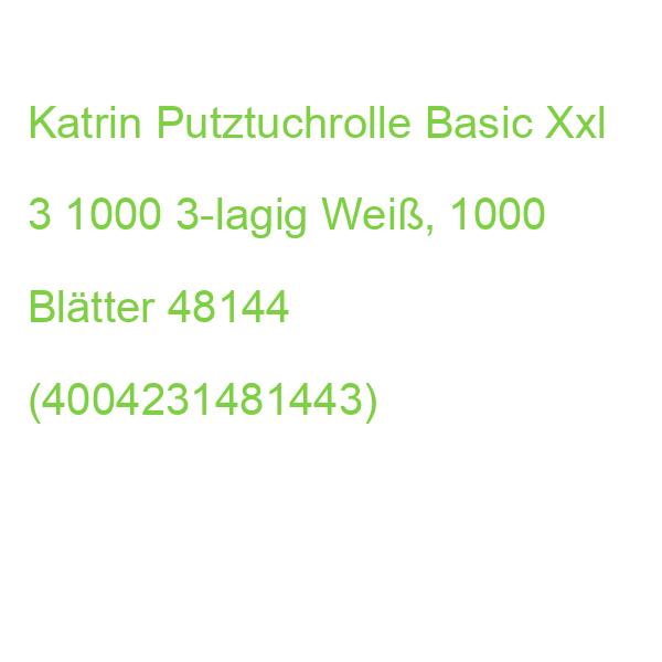 Katrin Putztuchrolle Basic Xxl 3 1000 3-lagig Weiß, 1000 Blätter 48144 (4004231481443)