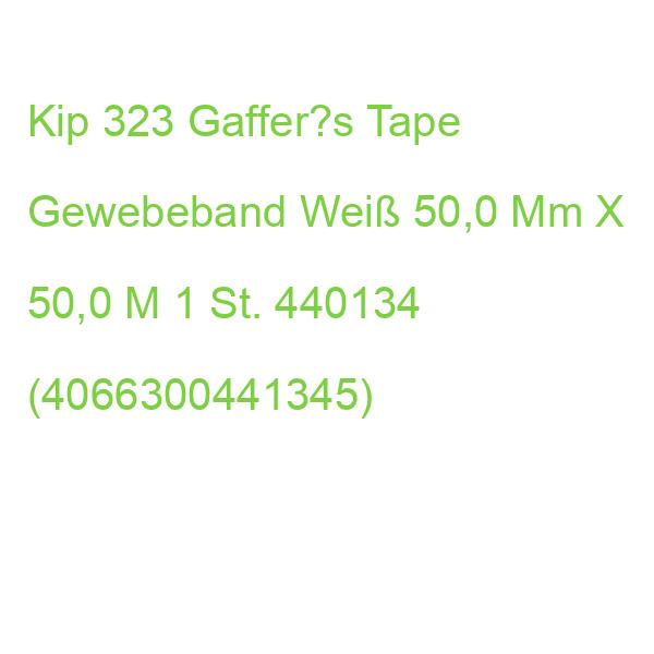 Kip 323 Gaffer‘s Tape Gewebeband Weiß 50,0 Mm X 50,0 M 1 St. 440134 (4066300441345)