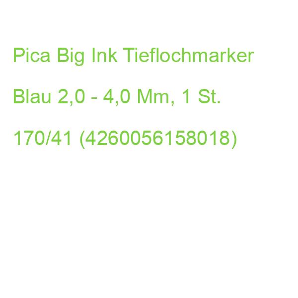 Pica Big Ink 170/41 Tieflochmarker Blau 2,0 - 4,0 Mm, 1 St. (4260056158018)