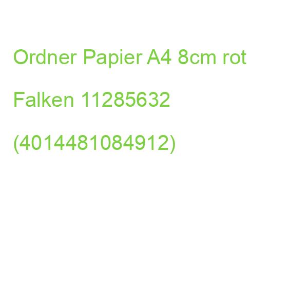 Recycolor-Ordner A4, 8 cm rot Falken 11285632 (4014481084912)